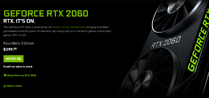 Nvidia GeForce RTX 2060 FE Price