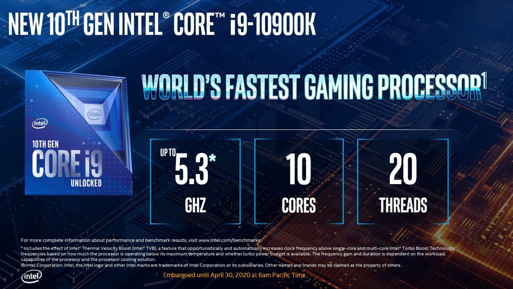 Intel 10th Gen Core i9 10900K CPU Flagship