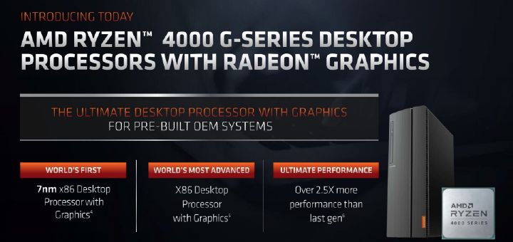 AMD Ryzen 4000 G Series APUs Launch