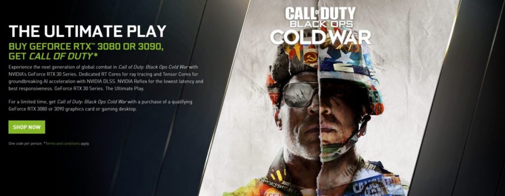 NVIDIA Call of Duty Black Ops Bundle RTX 3080 3090